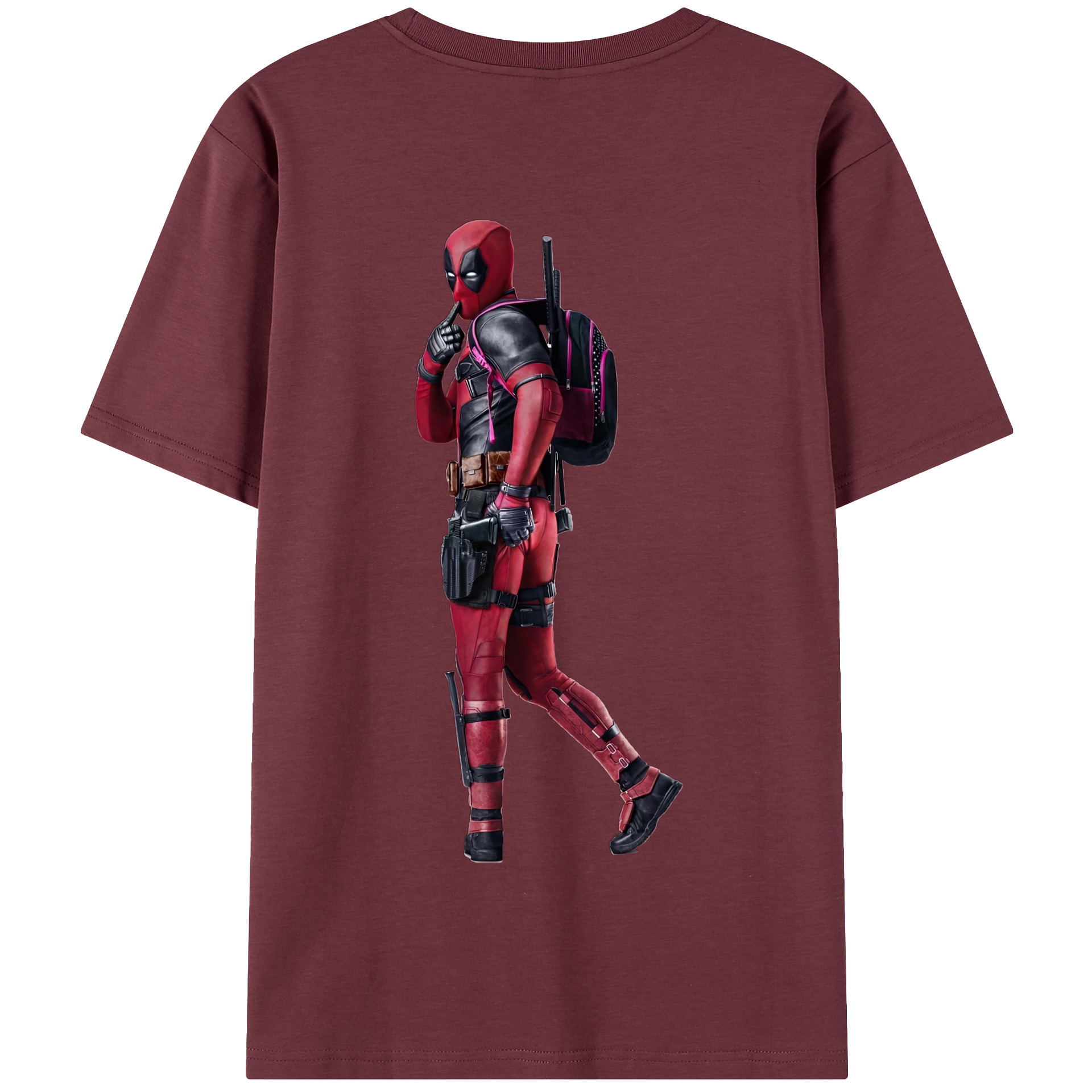 （画像用） Deadpool デッドプール 綿100％半袖Tシャツ（背面プリント）